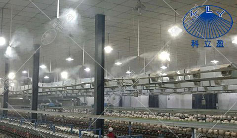 福建泉州纺织车间提供喷雾加湿除尘解决方案